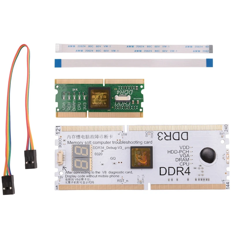 HOT SALE Laptop/Desktop Motherboard Memory Slot DDR3/DDR4 Diagnostic Analyzer Test Card Notebook for DDR3/4 Repair