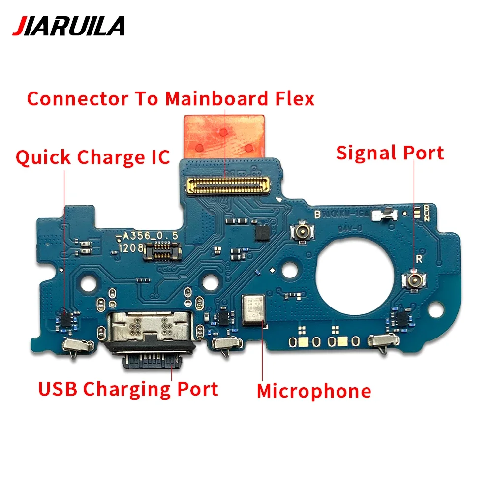 Dock Connector Micro USB Charger Charging Port Flex Cable Board With Microphone For Samsung A15 5G A156B A25 A35 A55 5G A05s A05