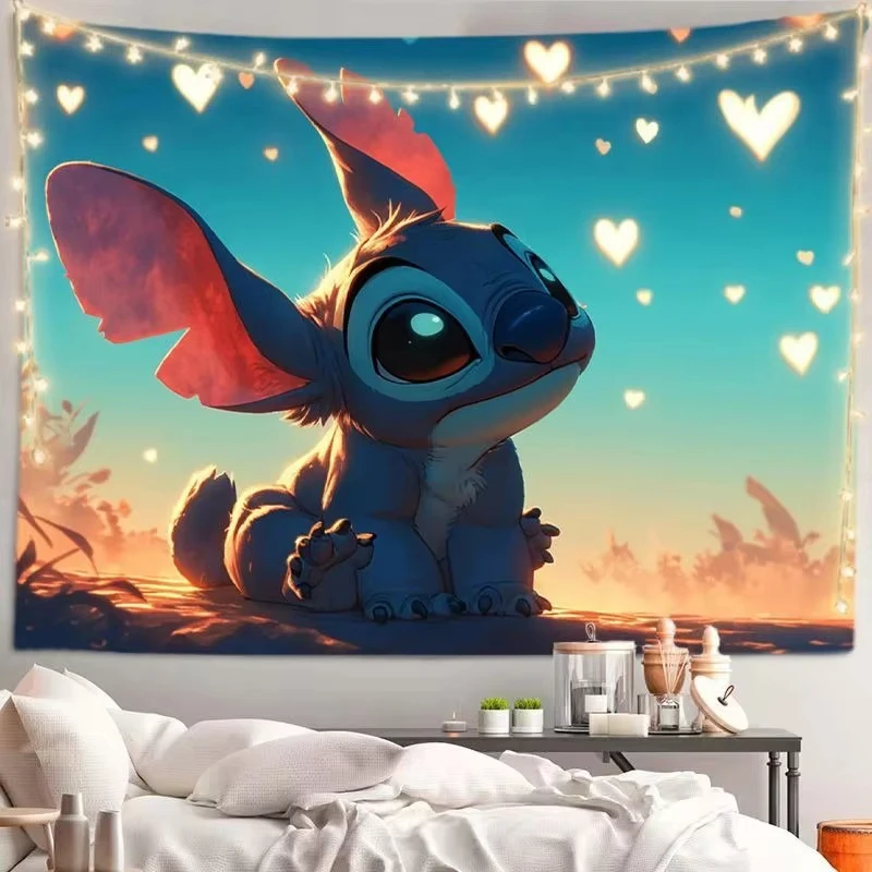 مينيسو المعتمد من ديزني قطعة واحدة من خلفية غرزة بجانب السرير وغرفة النوم المزخرفة وغرفة الرسوم المتحركة اللطيفة للغاية معلقة للشفاء