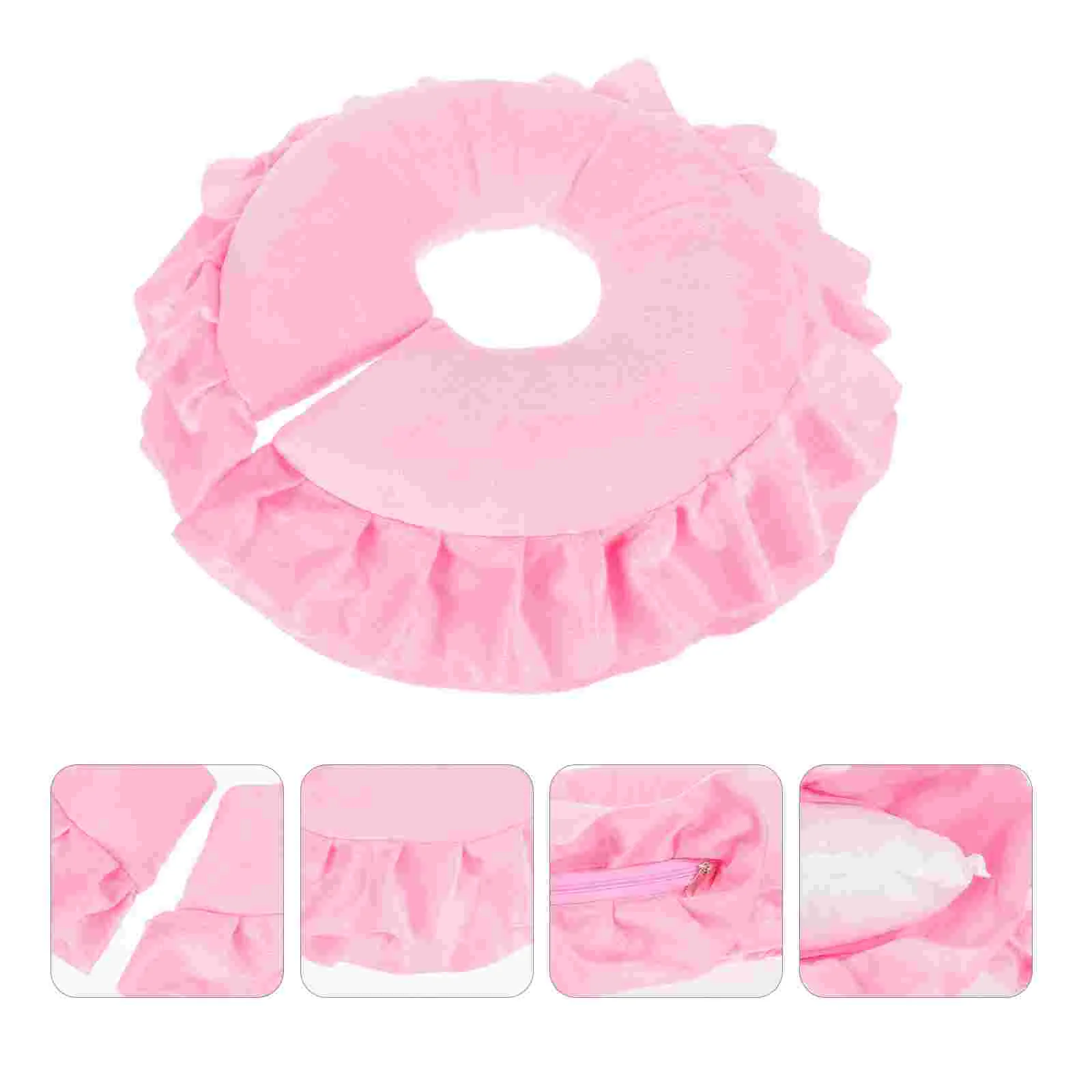 

Head and Neck Pillow Face Cotton Massage Thicken U-shaped Rest Short Plush Cushion Salon