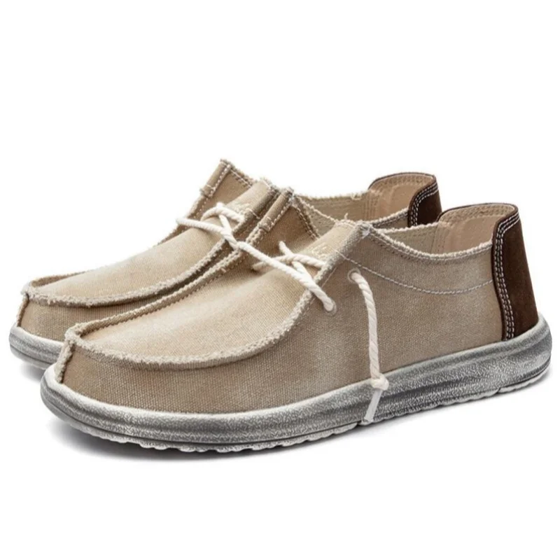 

New Arrival Summer Autumn Comfortable Casual Shoes Mens Canvas Shoes For Men Brand Fashion Flat Loafers Shoe Size 46