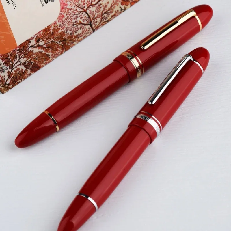 P141 Ink Pens Metal Copper Piston Ink Window Capacity Large Design Luxury Fountain Writing Stationery Gift