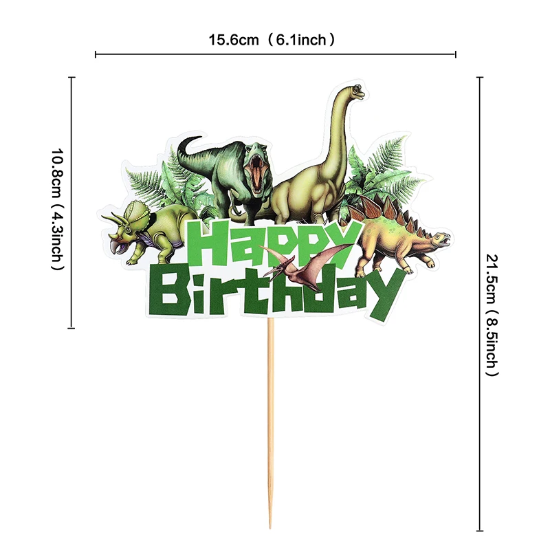 Dinosaurier-Themen Kuchendekoration Dinosaurier-Cupcake-Topper Dinosaurier-Papier-Kuchendekoration Kindergeburtstag Baby-Shower Dessert-Zubehör – Detail 2
