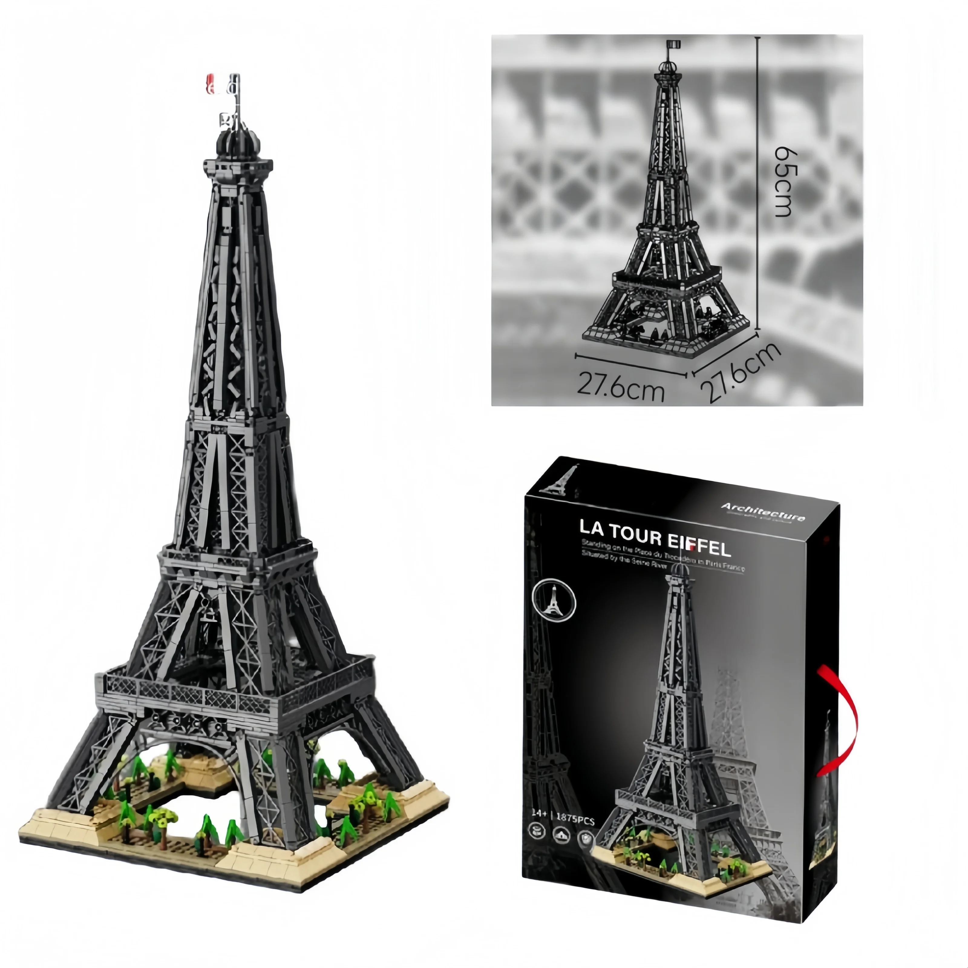 Ensemble de Briques de Construction de Modèles d'Architecture Mondiale : Célèbres Tours Européennes, Grands Immeubles, Burj Khalifa, Kaaba - Jouets d'Assemblage pour Anniversaire