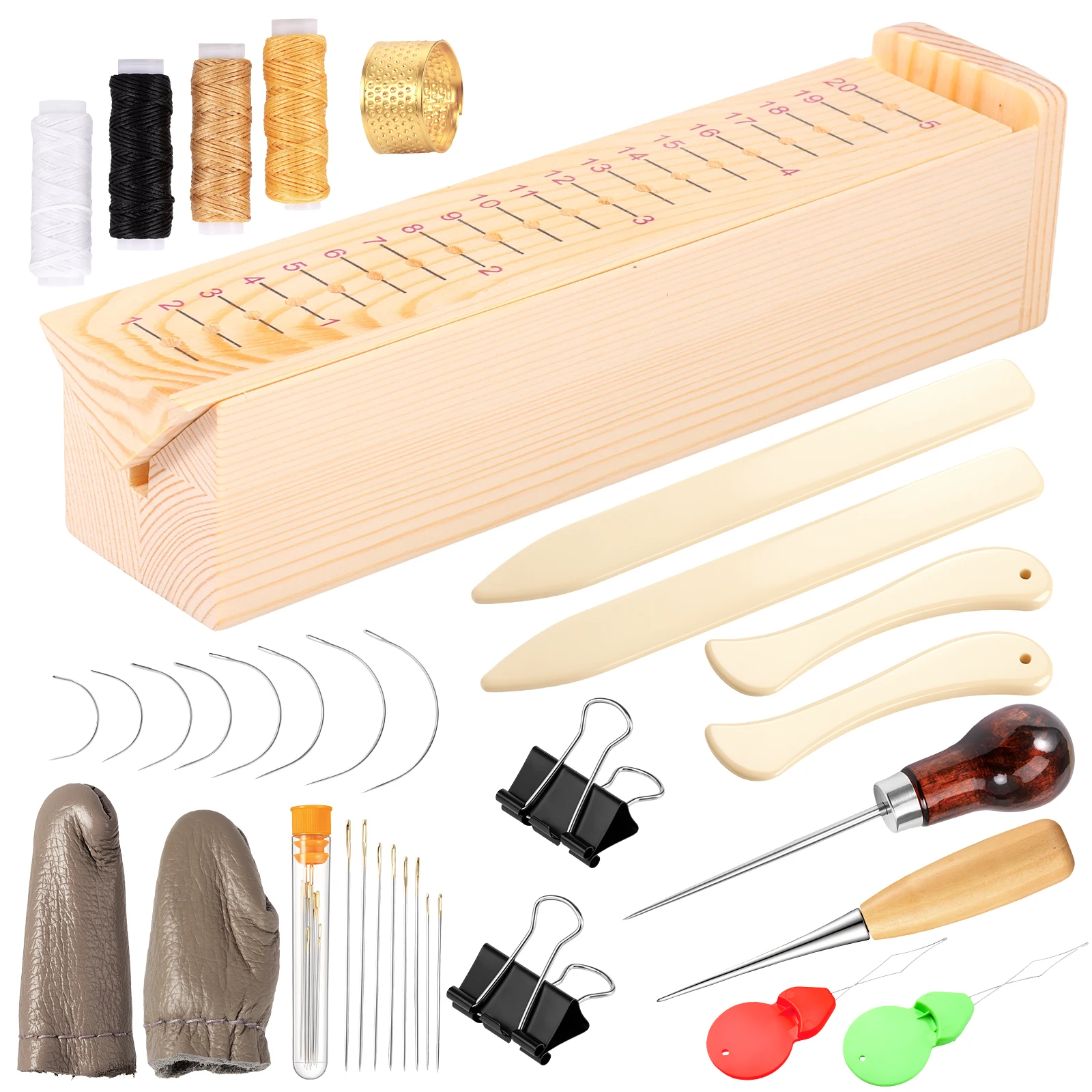 Handmade DIY Diary Album Cover Making Bag Book Positioning Ruler Perforated Binding Stitching Binder Set DIY Crafts Binding Tool