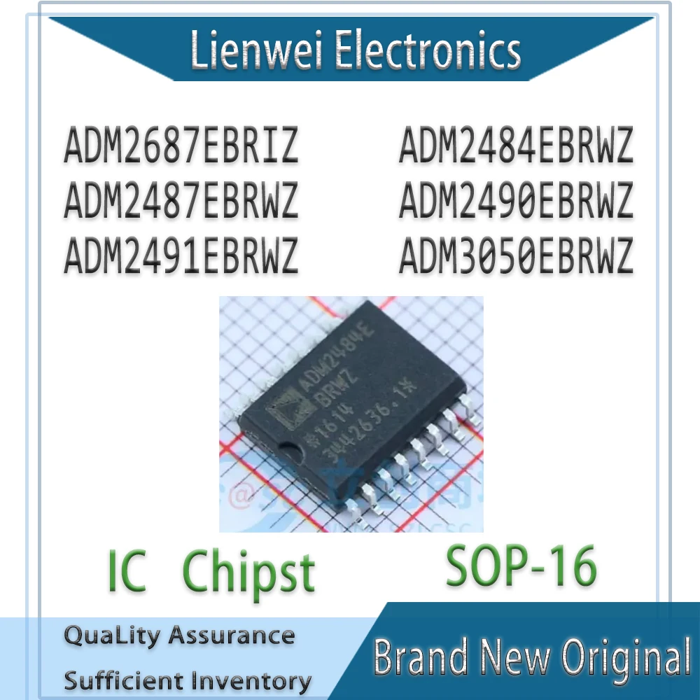 

100% New Original ADM2687EBRIZ ADM2484EBRWZ ADM2487EBRWZ ADM2490EBRWZ ADM2491EBRWZ ADM3050EBRWZ IC Chipset SOP-16