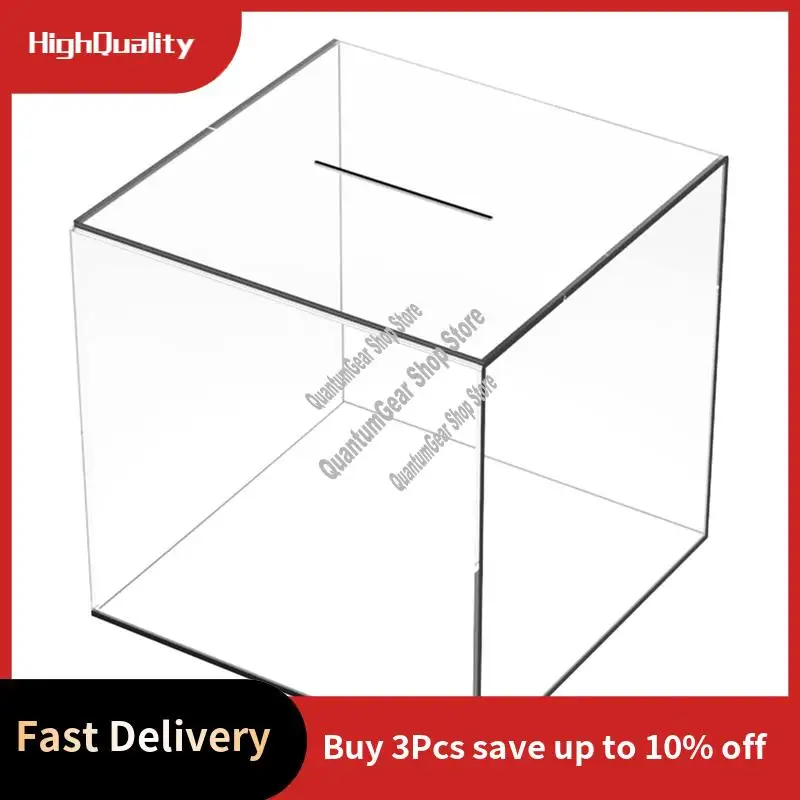 1 PCS Acrylic Money Bank Acrylic Bank Box Reusable Transparent Piggys Bank Box Delicate Money Bank 15Cm-A32R