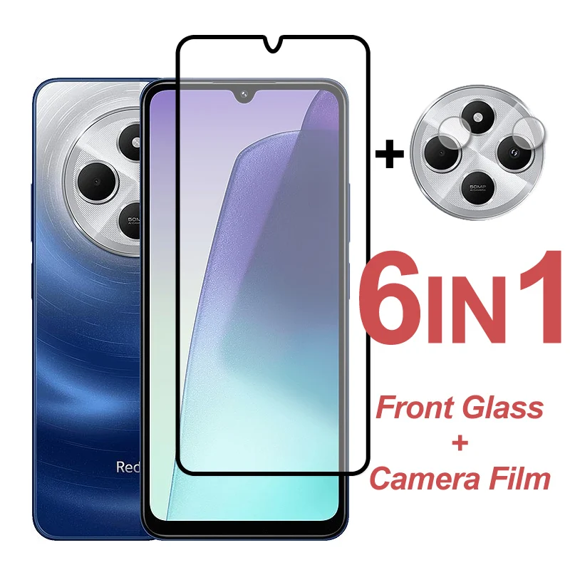 For Xiaomi Poco C75 Glass Screen Protector On Poco C75 Full Cover Tempered Glass Protective Camera Lens Film For Xiaomi Poco C75