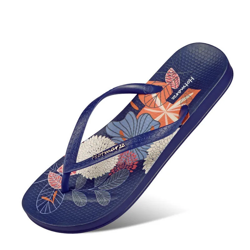 รองเท้าแตะพิมพ์ผู้หญิง Flip Flops รองเท้าแตะ Herringbone คลิปเท้าชายหาดสไลด์ Soft Sole Platform Flip Flops รองเท้าแตะกันลื่น