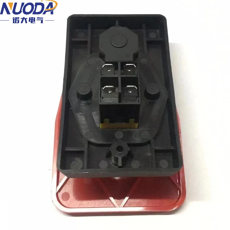 NUODA Off-On Red Cover Emergency Stop Push Button Switch 16A Power-Off/Undervoltage Protection Electromagnetic Start Switch