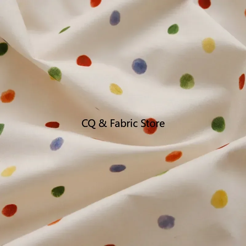 

Красочная хлопчатобумажная ткань с принтом в горошек для шитья рубашек, платьев, детской одежды и аксессуаров во дворе