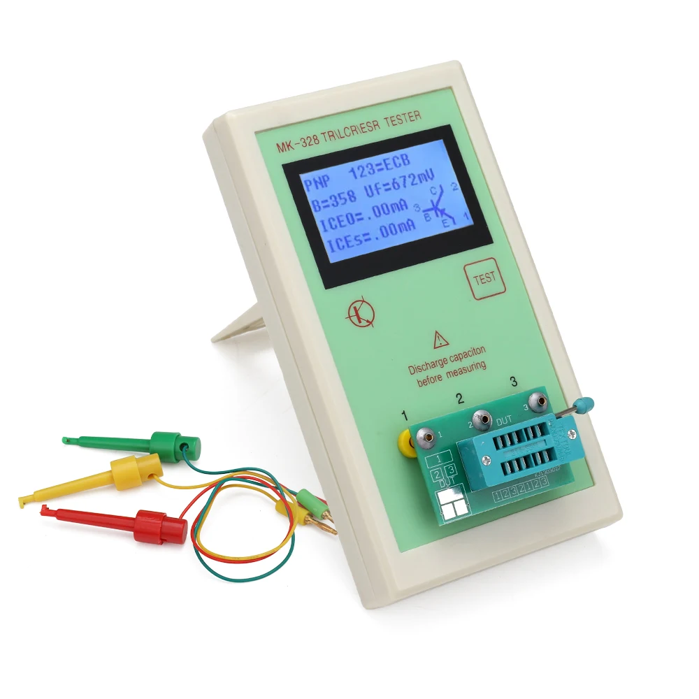 Upgraded MK328 Transistor LCR ESR Tester Portable Handheld Capacitance Resistance Meter for DIY Electronics Repair