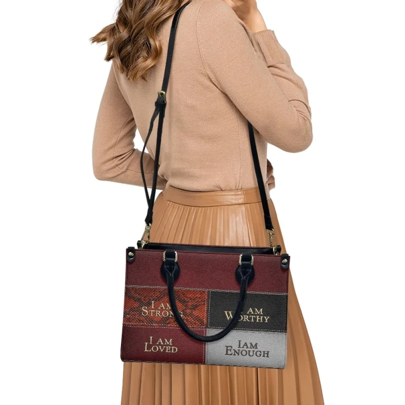 Bolsa Crossbody de couro PU vintage, Pequena bolsa de ombro, Embreagem de alça superior personalizada, Custom Your Name Image Handbag, Moda