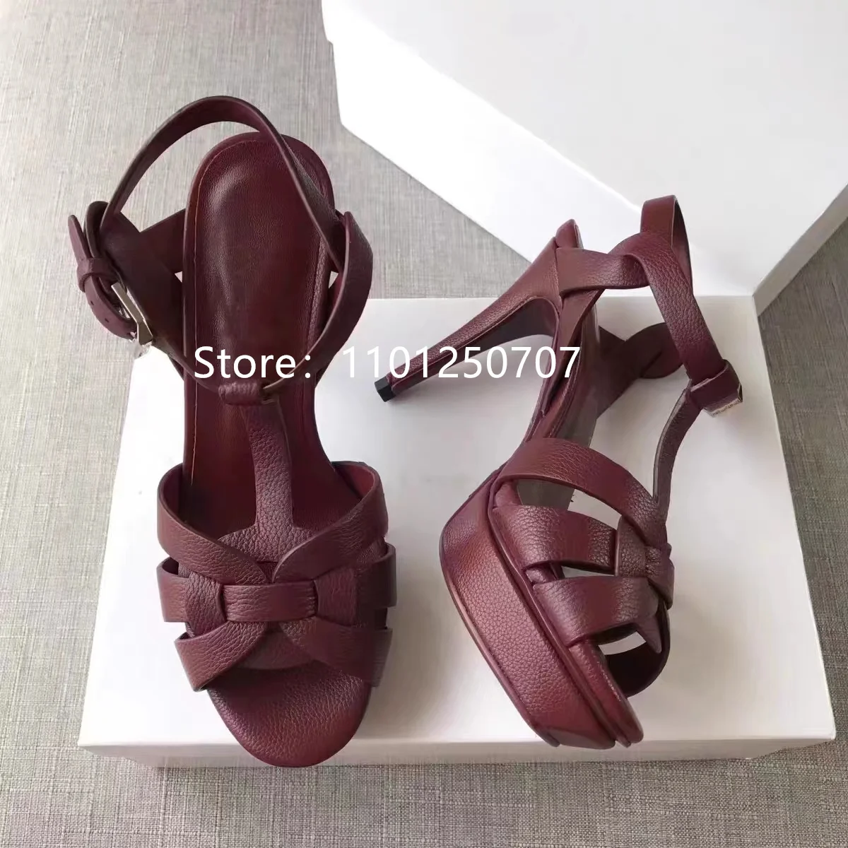 Luxury Style Women Sandals Summer Platform Women High Heels 14CM Open Toe Spike Heels Dressing Shoes Brand