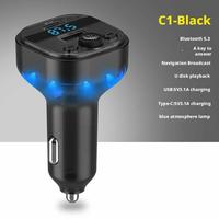 NEWEST FM Transmitter Bluetooth 5.3 Hands-Free Car AUX MP3 With Player Charging Adapter Accessories Fast Auto Radio Modulat W8Q3