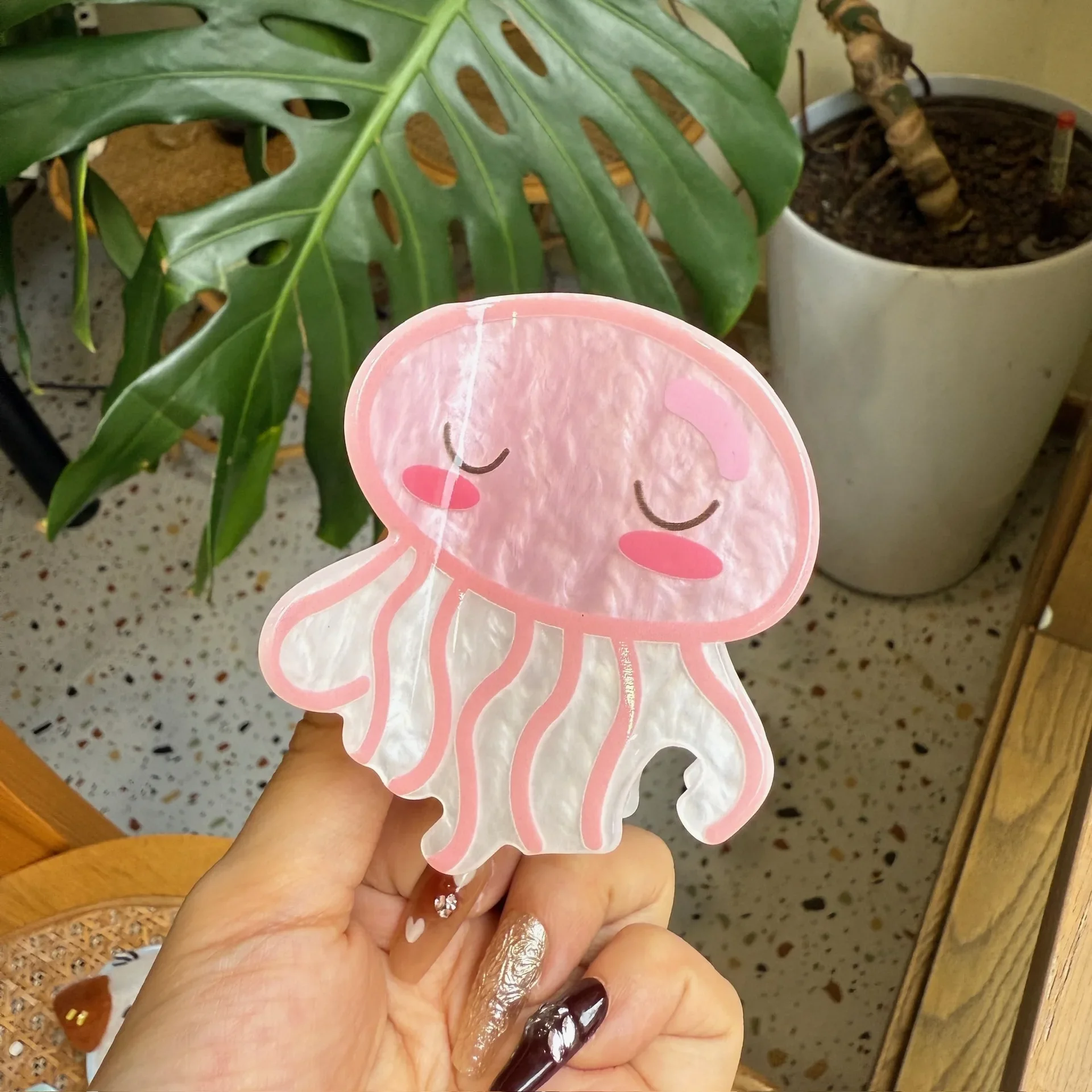 New New Cartoon Marine Creatures Hair Clips Conch Jellyfish Acrylic Hair Claw Clips Hair Accessories for Women Girls Crab Clip