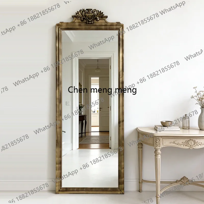

French clothing store large size floor mirror retro home living room entrance full body mirror
