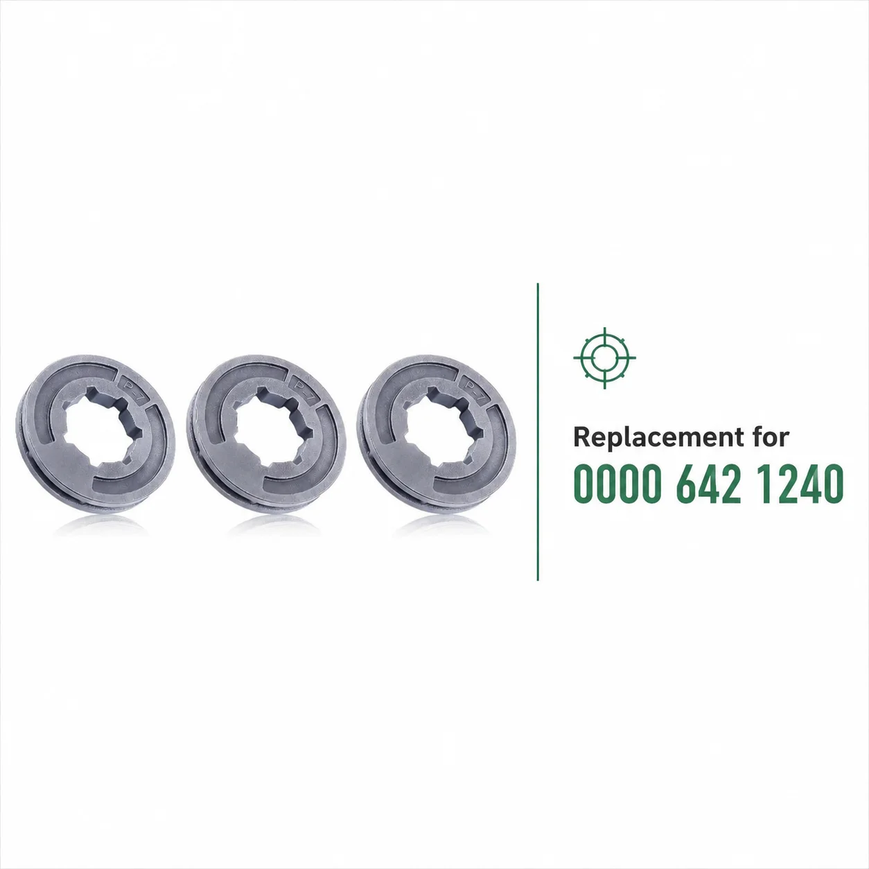 3/8LP 7T Sprocket Rim Kit 5PCS 17mm 7 Tooth For Stihl MS250 025 MS180 018 MS260 026 Saw Parts Replacement OEM 00006421240