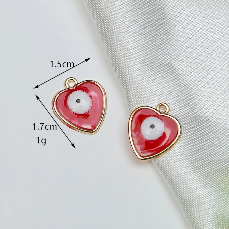 10pcs New Moon Alloy Small Pendant Multi-Color devil Eye Charms for Jewelry Making  Earrings Necklace Jewelry Accessories view 3