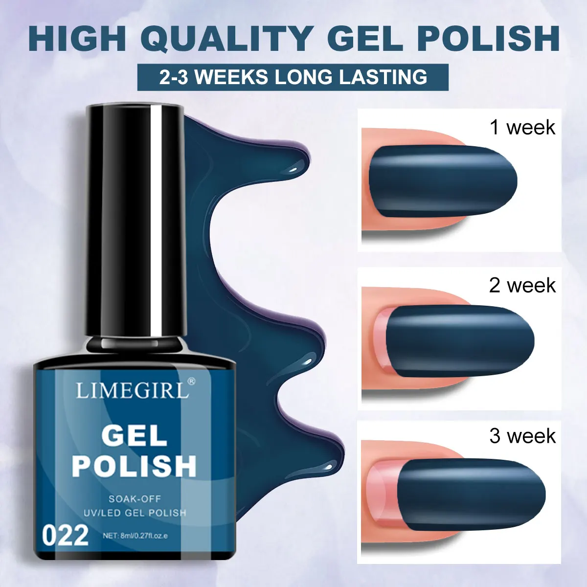 LIMEGIRL 22PCS Gel Nail Polish Set Brown Nail Polish With Box Semi Permanent UV Gel Soak Off Nail Art Kit Varnish For Manicure