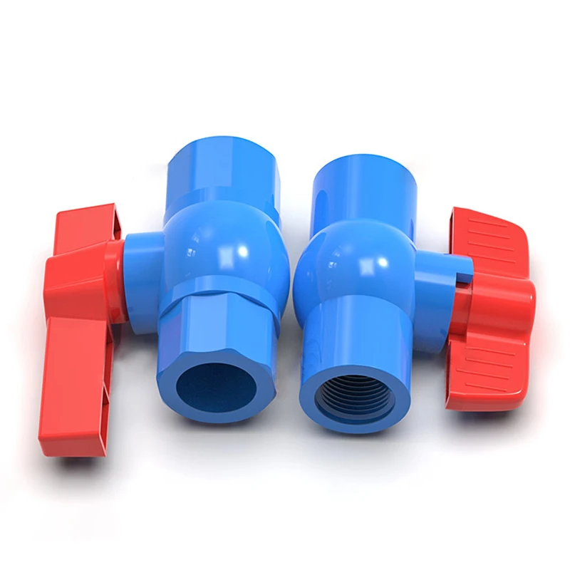 1PC 20~160mm Blue PVC Ball Valve Pipe Socket Ball Valve Aquarium Fish Tank Connectors Fittings Garden Irrigation System Adapter