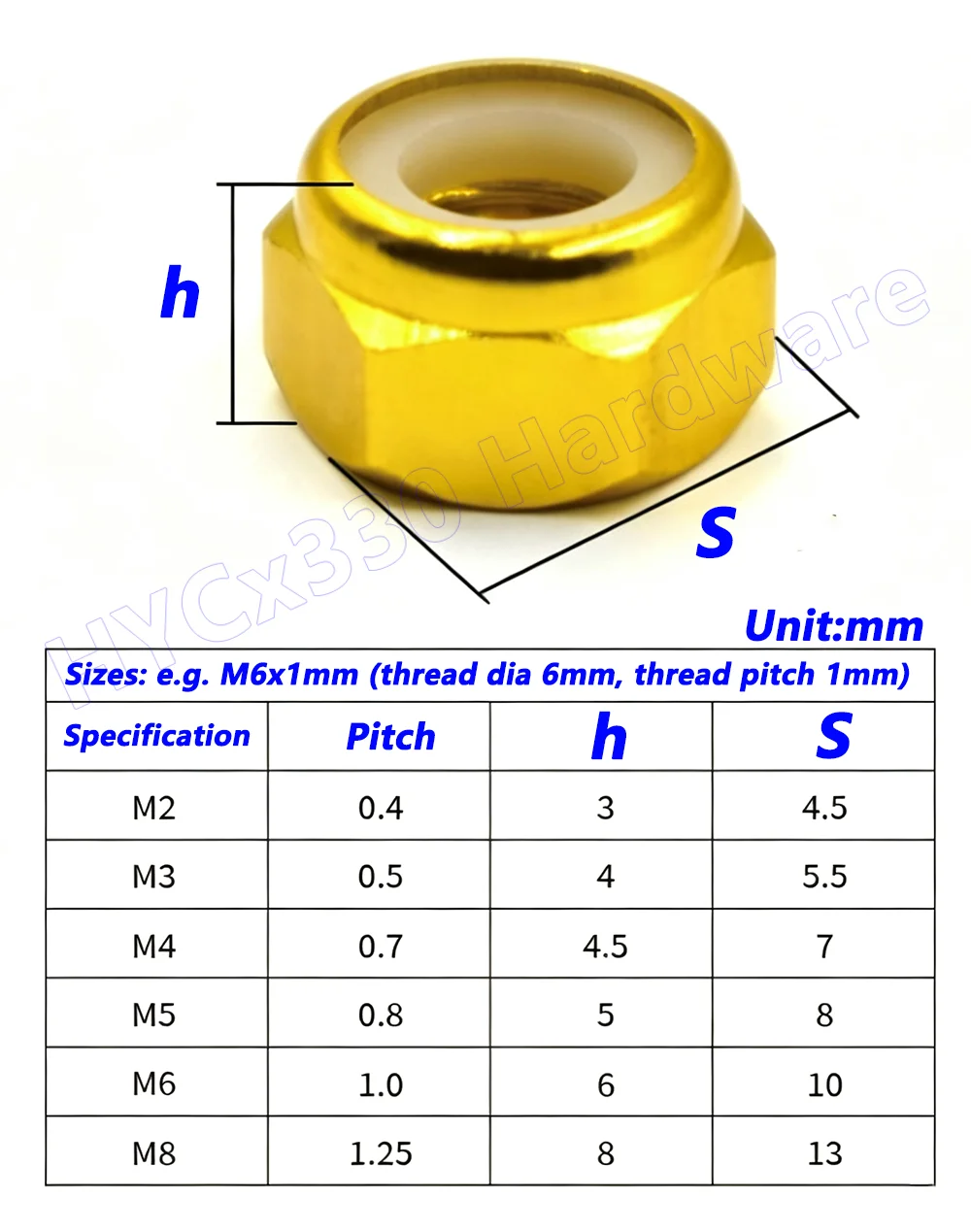 Aluminum Alloy Hex Lock Nuts, Nylon Insert Self-Locking, Corrosion Resistant, Various Sizes Available M2-M8 6#32 8#32 UNC