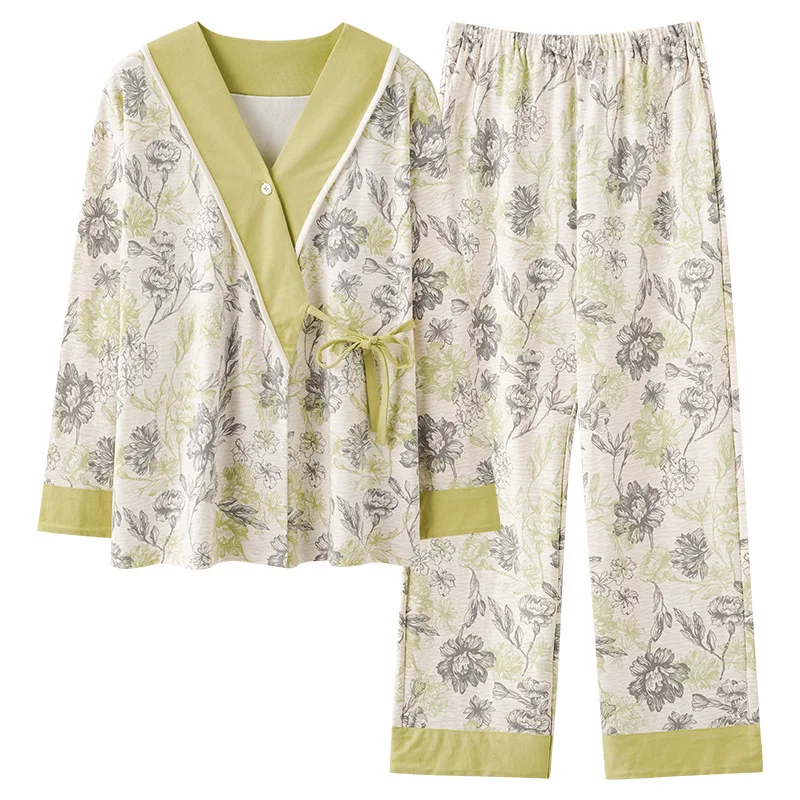 2026 New Fashion Maternity Nursing Sleepwear Sets Dot Printed Robe Pajamas Suit Clothes for Pregnant Women Pregnancy