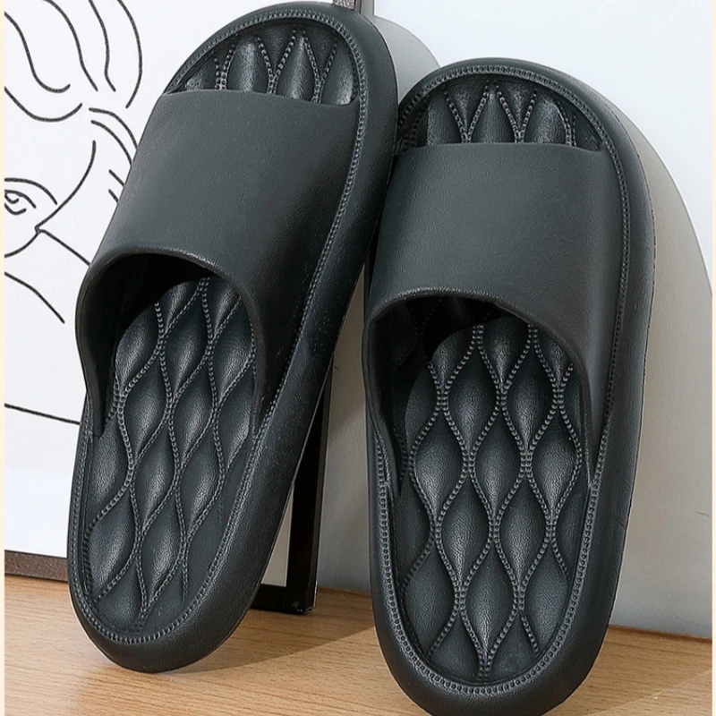 Hot Selling Products Summer Men Slippers Indoor Leisure Bathroom Anti Slip and Anti Odor Women Outdoor Comfort Solid Houseshoes