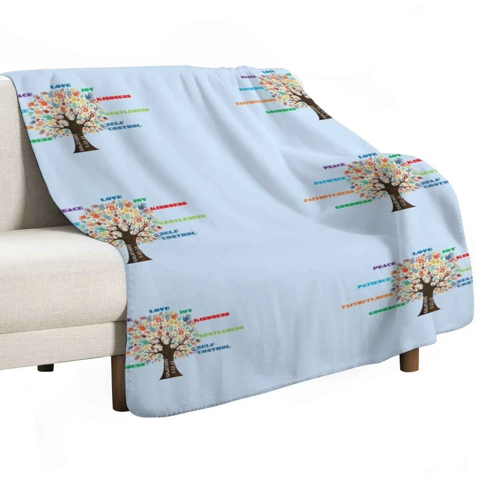 FRUIT OF THE HOLY SPIRIT Throw Blanket Luxury St manga Designers Bed Flannel Fabric Beautifuls Blankets