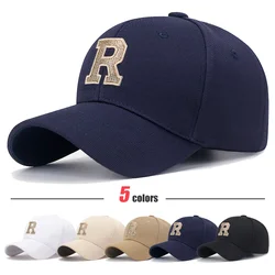 Casquette de baseball rigide en coton de haute qualité, ananas élastique, matériel de gril, broderie de fil d'or, style de conception de lettre R, artisanat, nouveau