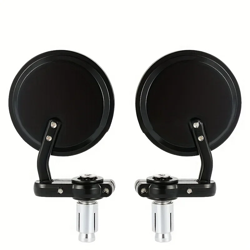 

Круглое выпуклое зеркало для мотоцикла — крепление на руль 22 мм, рама из алюминиевого сплава, складное черное