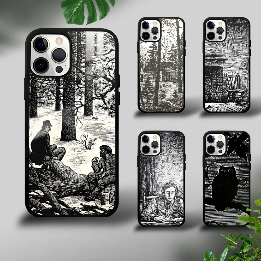 

Walden Famous Prose Phone Case For iPhone 16 15 14 13 12 11 Pro Xs Max Mini Plus Celulares Hard Funda