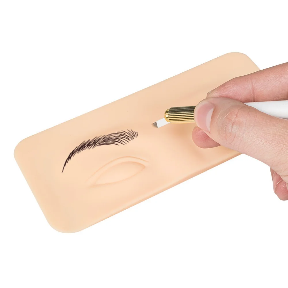 1pcs Eyebrow Tattoo Practice Skin Eye Makeup Training Skin Silicone Practice Pad for Microblading Tattoo Beginner Fake Eye Skin