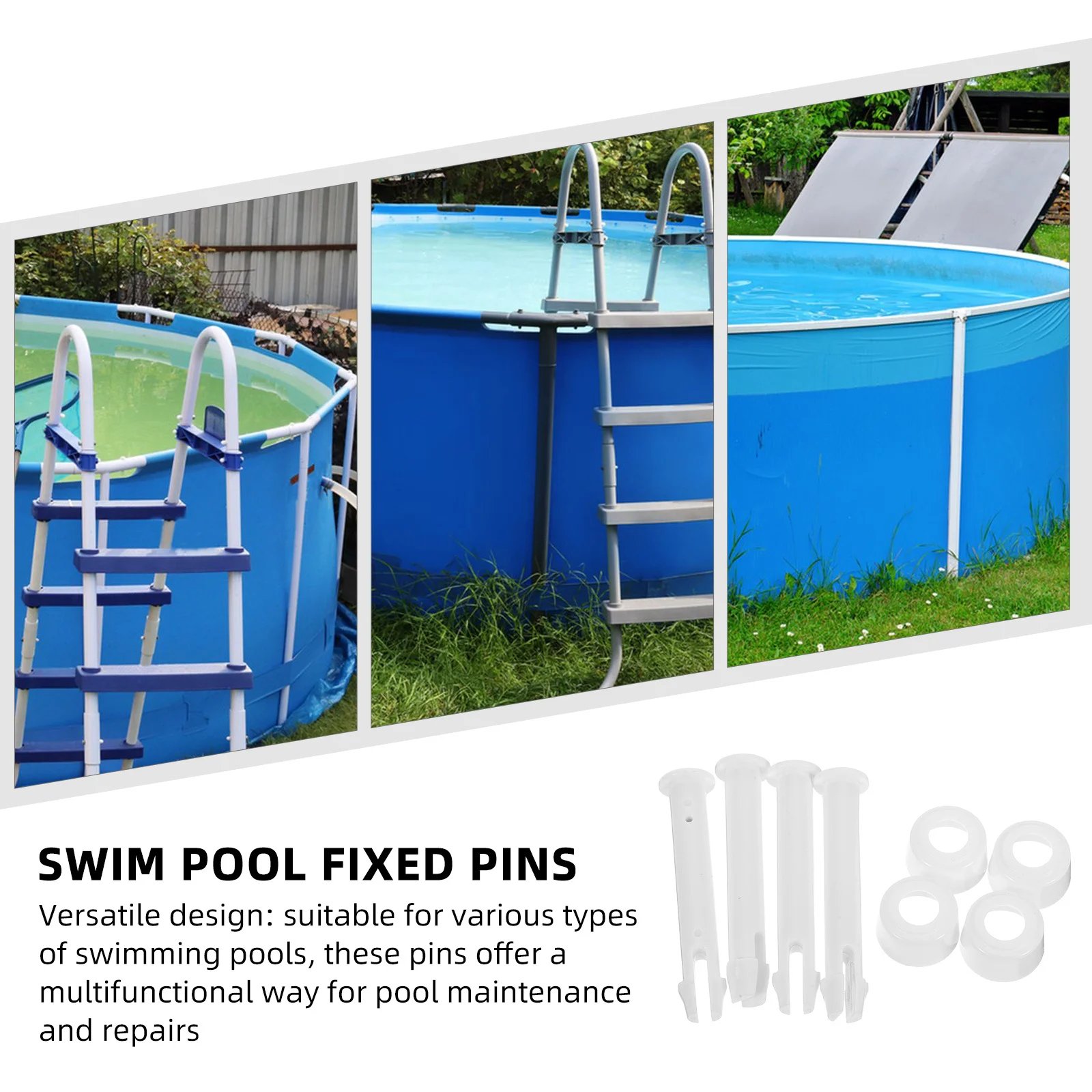 

4 шт., набор фиксирующих штифтов для шеста для бассейна, незаменимые запасные части для соединений бассейна для быстрой настройки и надежного герметизации