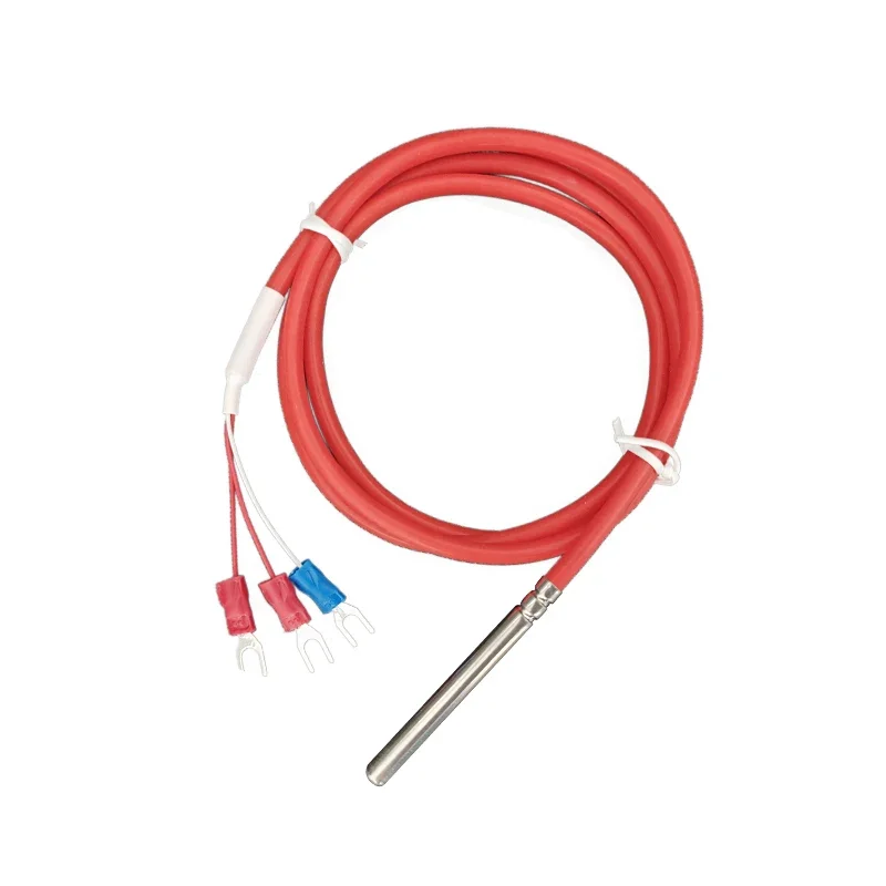 

Silicone probe 5MM PT100 Temperature Sensor PT1000 Thermal Resistance 3 Wire