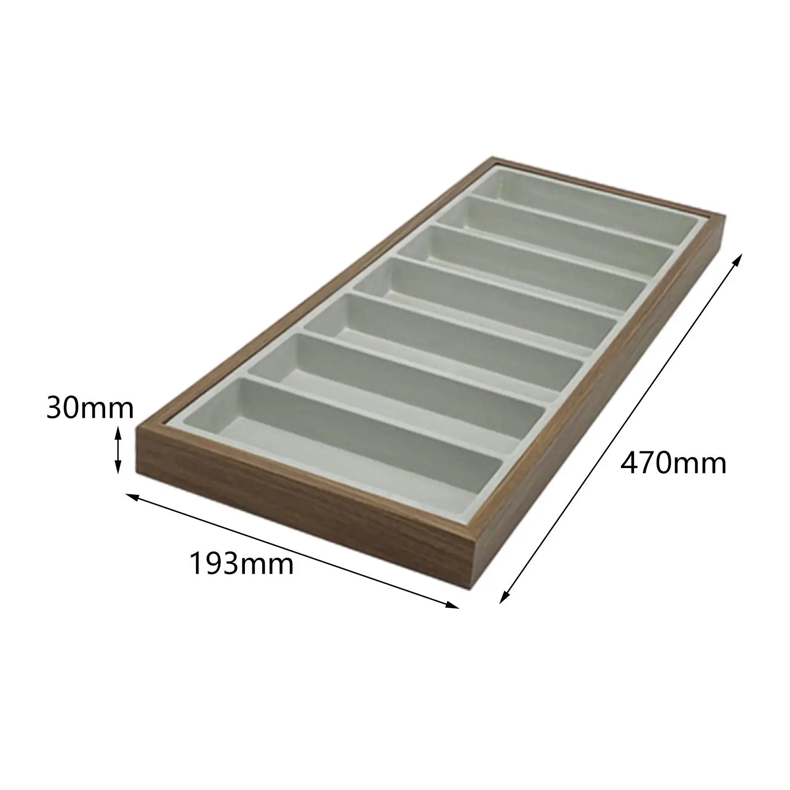 صندوق تخزين النظارات الشمسية ذو 7 فتحات لتخزين علبة عرض النظارات الخشبية #6