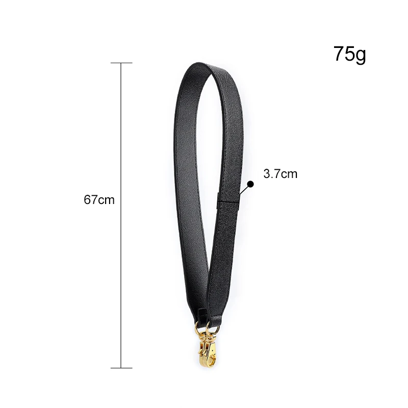 Female Black Shoulder Bag Strap 67cm PU Leather Bag Strap Solid Straps Belt Accessories Wide Shoulder Bags Belt Replacement