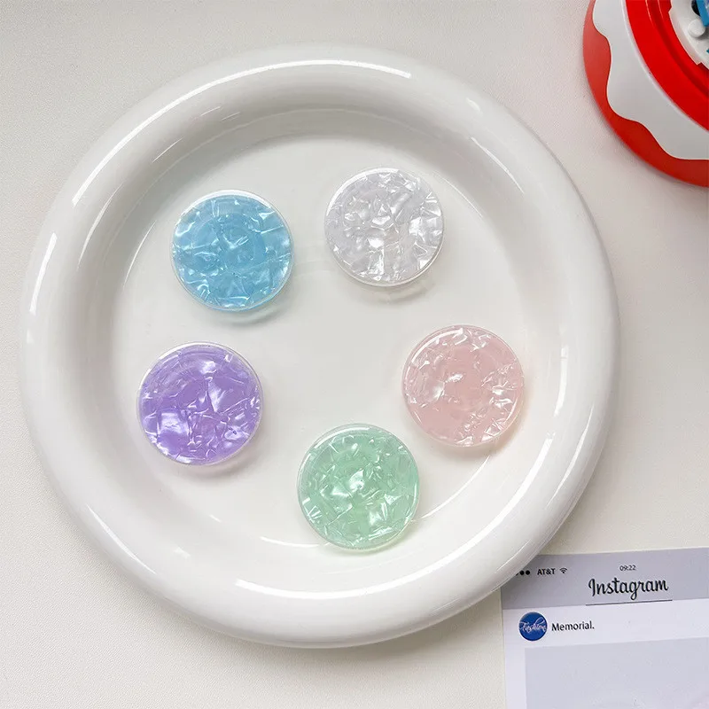 

Solid Color Circle Shell Mobile Phone Holder Stand Finger Ring Bracket Grip For IPhone 15 16 17 Samsung Huawei Foldable Hoder