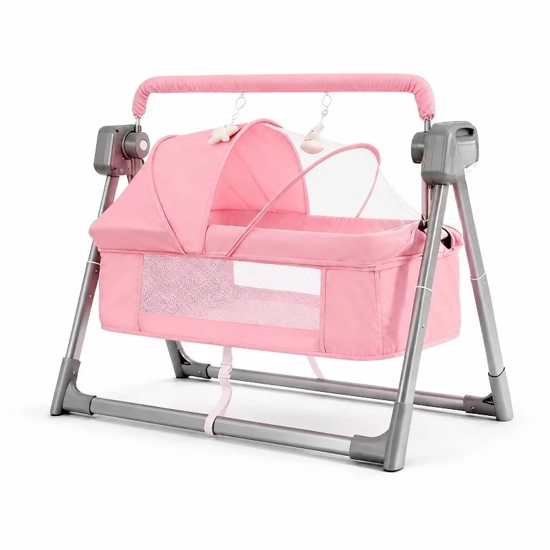 Multi functional electric cradle, baby crib, foldable design, music mosquito net, hanging sleep toy