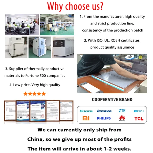 Imagen 2 del producto 0,5/1,0/1,5/2,0/2,5/3,0/3,5/4,0mm 100x100mm almohadilla térmica 21W/mk 100x50mm hoja de aislamiento almohadilla térmica disipador térmico portátil Pcb Led Rtx