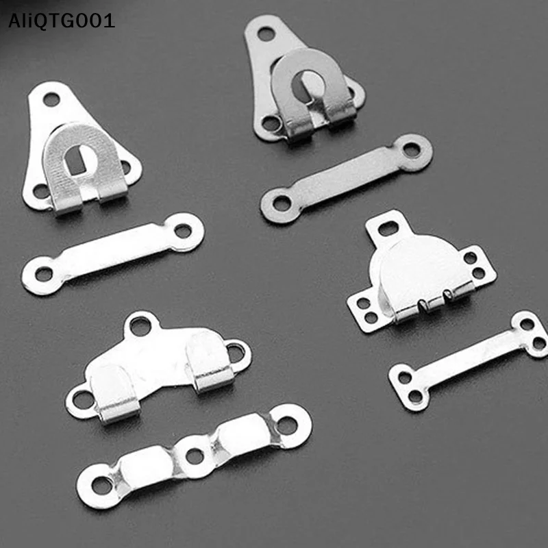 10Set Metal Invisible Garment Hooks Buttons for Pants Skirts Suit DIY Adjustment Buckle Sewing Accessories
