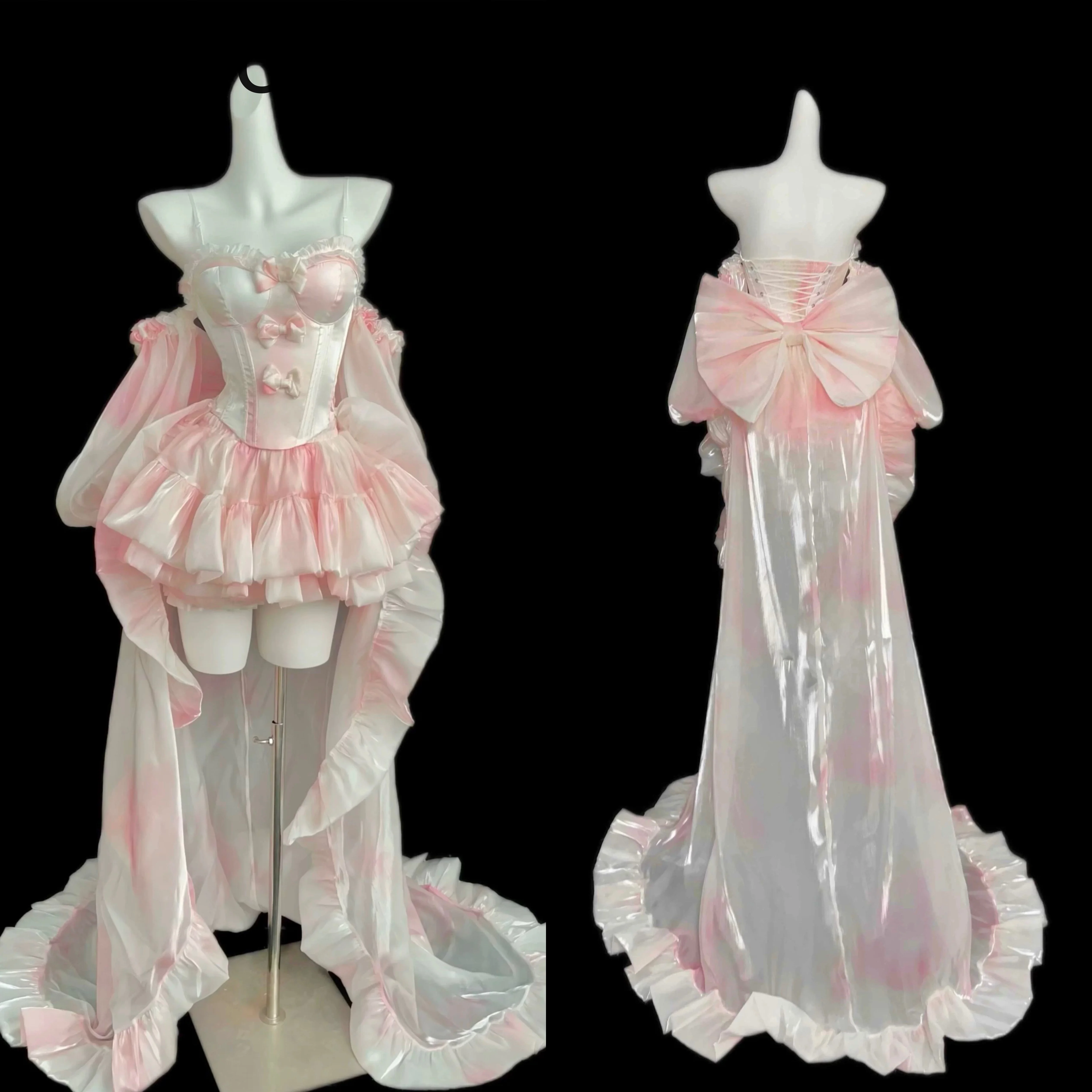 

Sweet and Cute Summer Off Shoulder Dresses for Women 2025 New Elegant Princess Style Ball Gown Short Evening Dress Girl