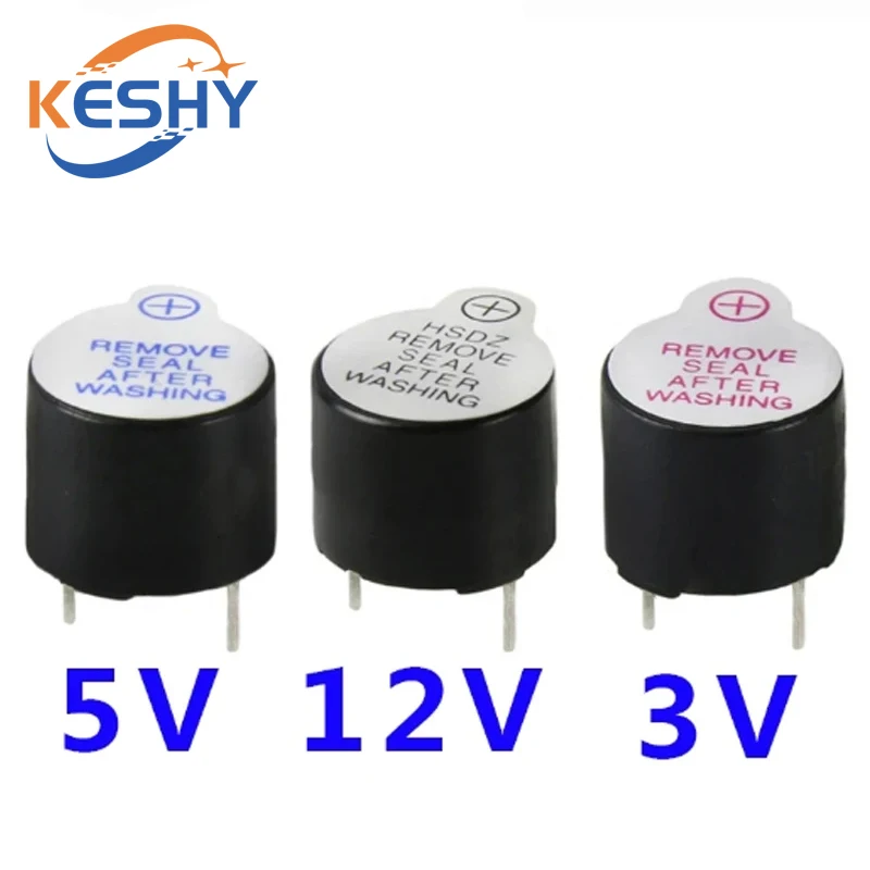 10PCS Active Buzzer 3V/5V/12V/16R TMB12A03 TMB12A05 TMB12A12 Magnetic Long Continous Beep Tone 12095 12*9.5mm Mini Plug Speaker