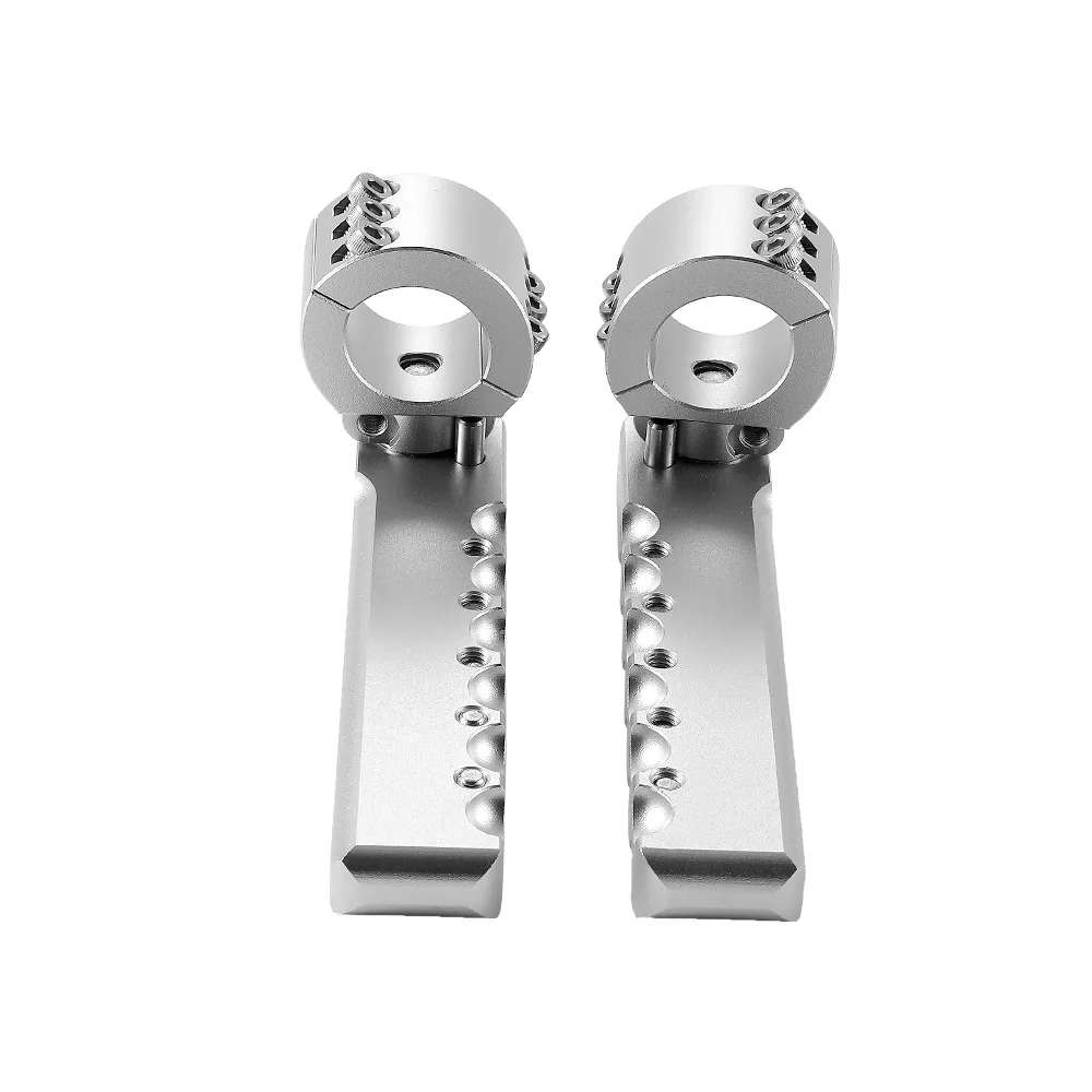 1 Pair Aluminum Front Foot Pegs Pedals Rests For BMW R1300 GS With OEM Crash Bars For 25mm Anti-collision Rods