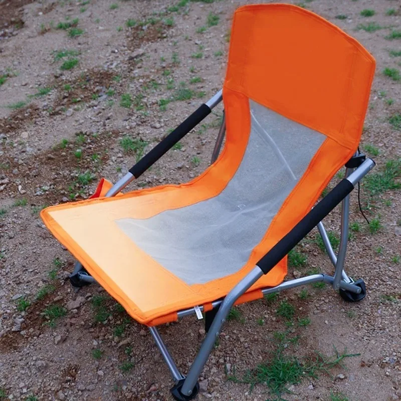 Outdoor leisure lounge  camping folding chair beach chair portable travel high back fishing
