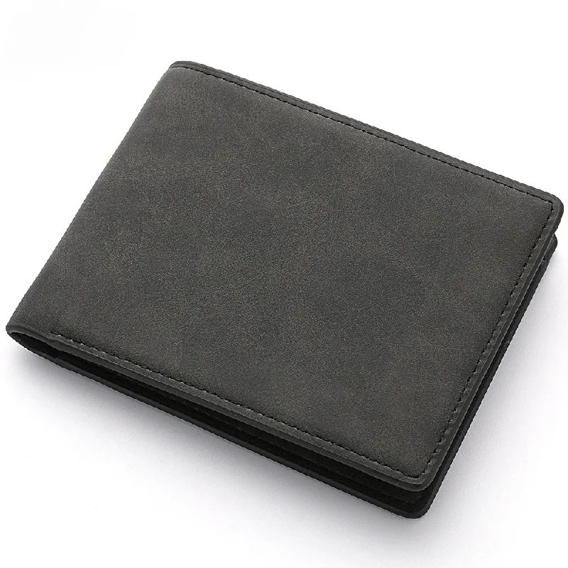 

HOMEFISH Men Soft Leather Mini Wallet Lightweight Casual Cash Storage Purse