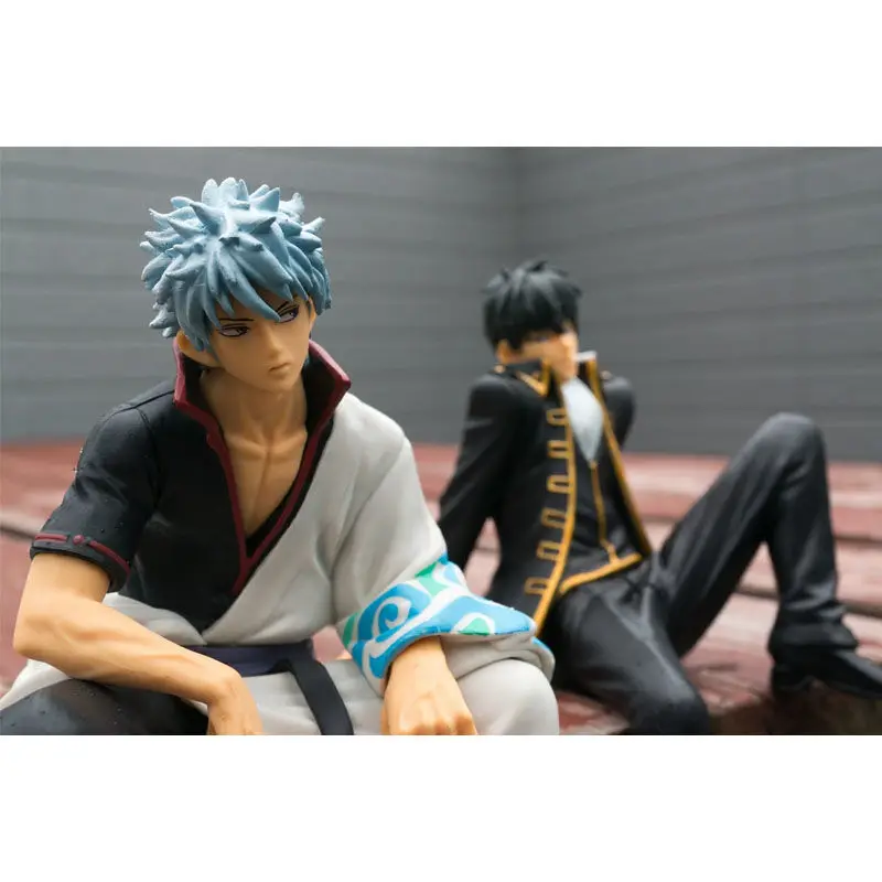 Bandai Origina l GINTAMA Gintoki Sakata Toshiro Hijikata Break Time Anime Acchion Figuur Model Bureau en P Ornamenten