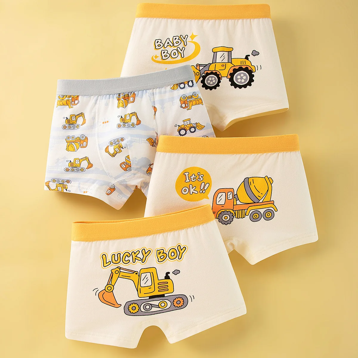 Junge Boxershorts aus reiner Baumwolle für Kinder, bunte Unterwäsche, niedliches Design, Baby-Unterhose, Größe M-3XL, für Gewicht 10–45 kg, Jungen – Detail 9