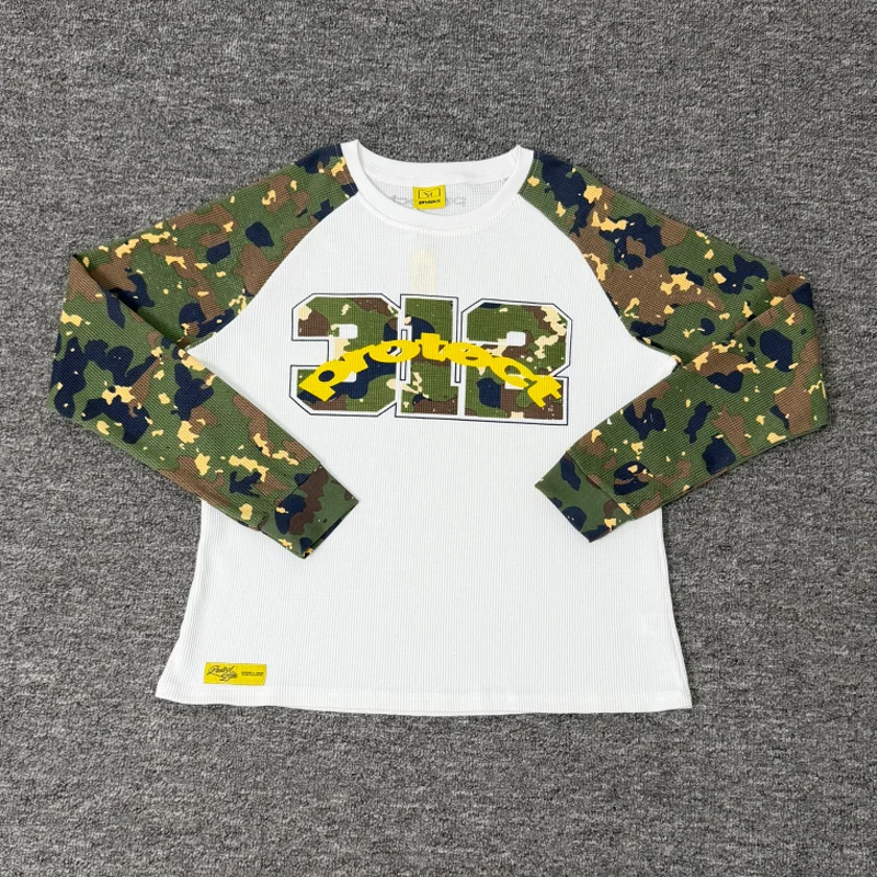 New Protect Long Sleeved Camouflage American Style High Street Trend Fashion Tops Stock