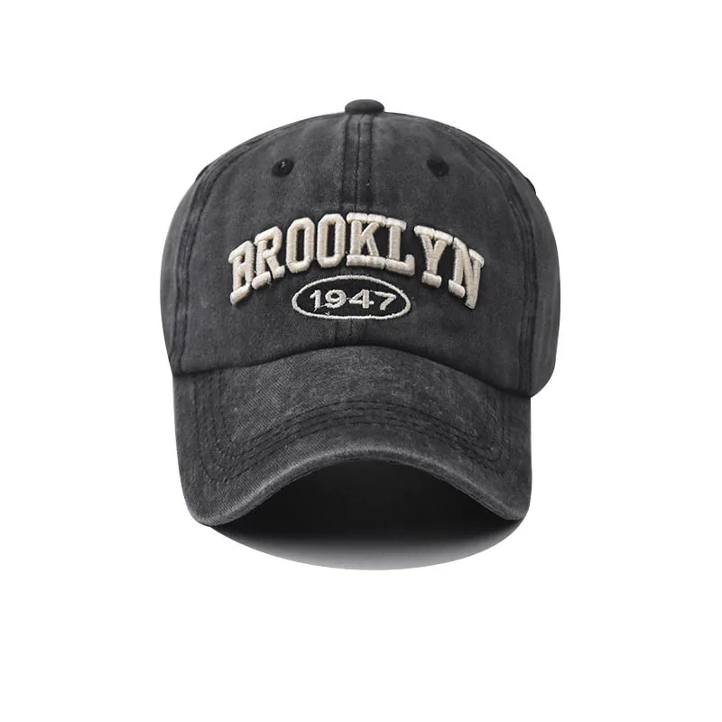 2024 High Quality Brooklyn Embroidery Snapback Hat for Men Vintage Black Green Washed Baseball Caps for Women Gorras Hombre